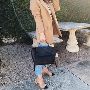 Express Cap Toe Slingback Block Heels 